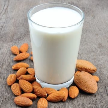 vegan almond milk magnesium omega fiber protein