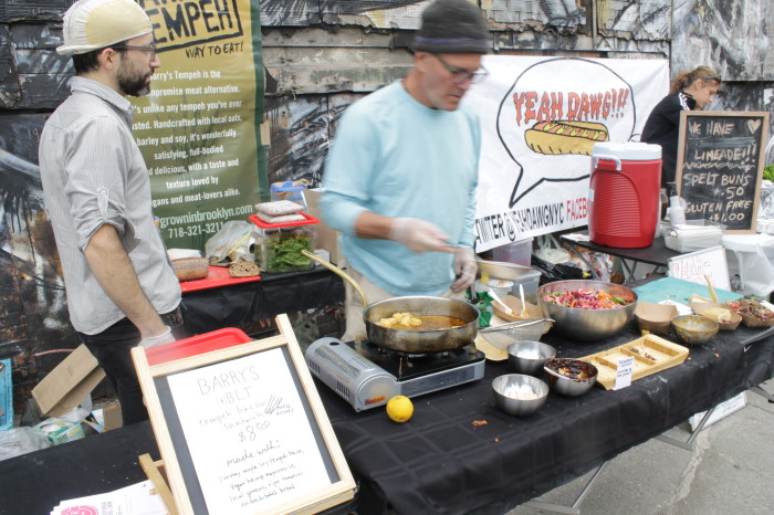 Barry's tempeh at brooklyn vegan pop up shop