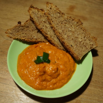 Avjar - delicious creamy red pepper dip from Croatia