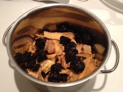 Kompot - step 1. Put all the dried fruit in a pot