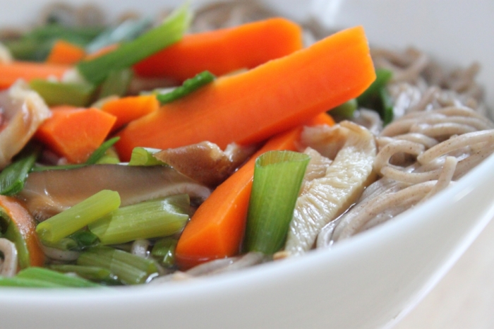 Winter Warming Vegan Soba Noodle Soup