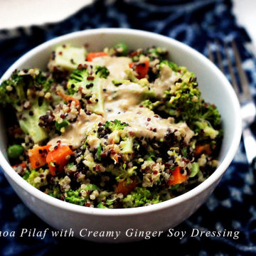 Vegan Quinoa Recipes: Creamy Ginger Soy Pilaf