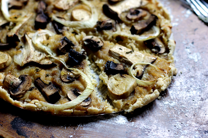 Vegan Thanksgiving Recipes: Mushroom Onion Tart