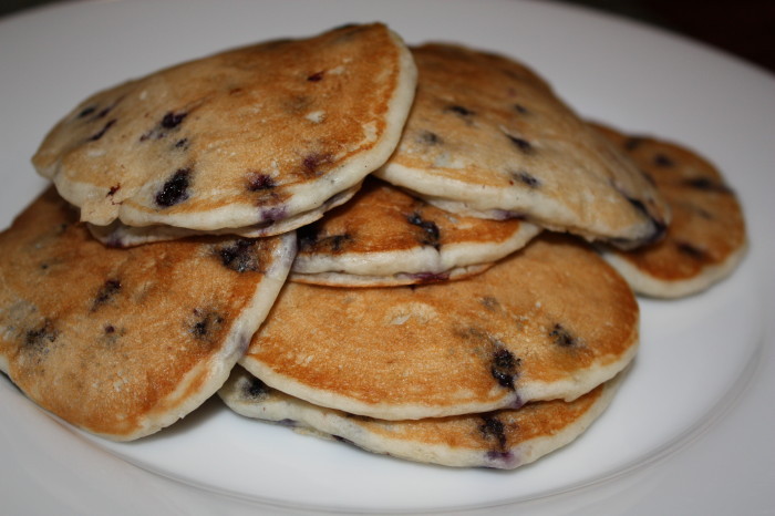 Vegan Blueberry Sour Cream Pancakes