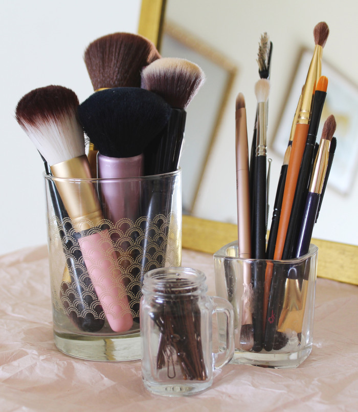 5 Ideas for Storing Makeup with Repurposed Goods | Peaceful Dumpling