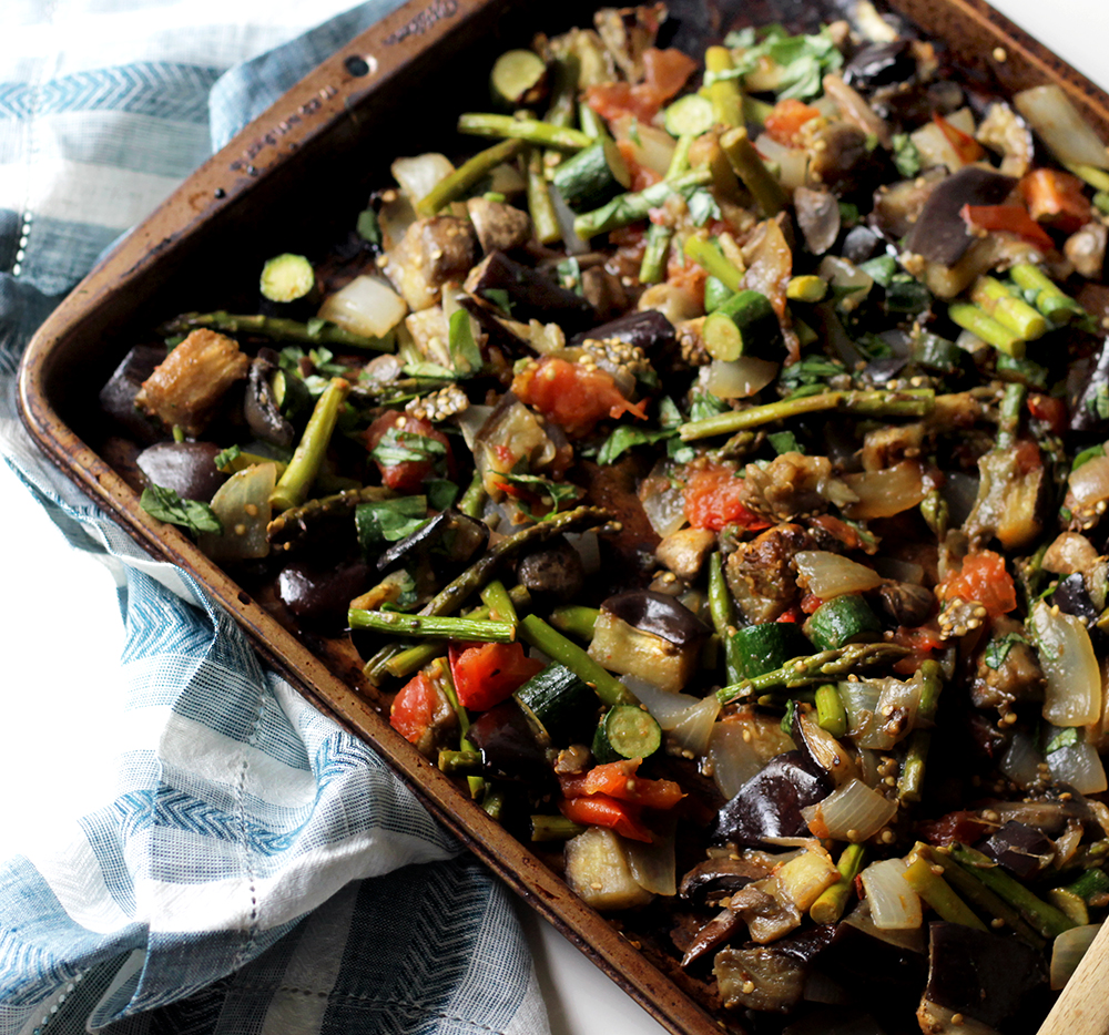 Vegan Oven Baked Ratatouille Salad