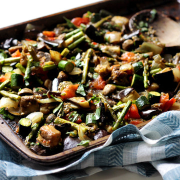 Vegan Oven Baked Ratatouille Salad