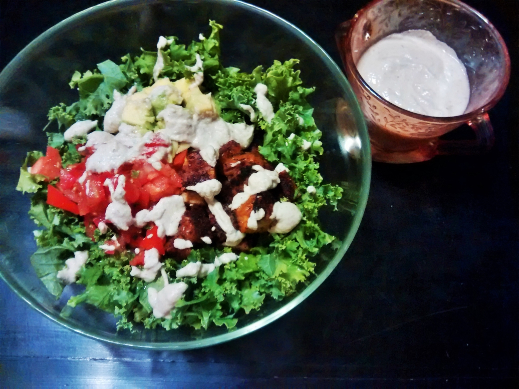 Vegan BLT Salad with Creamy Sunflower Ranch Dressing