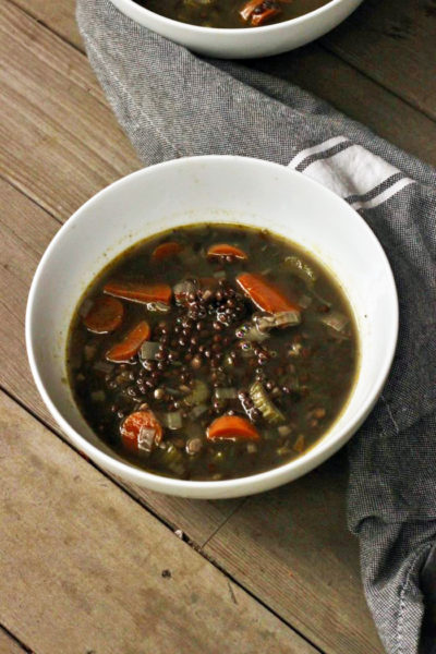 Vegan Lentil Soup With Leek & Thyme