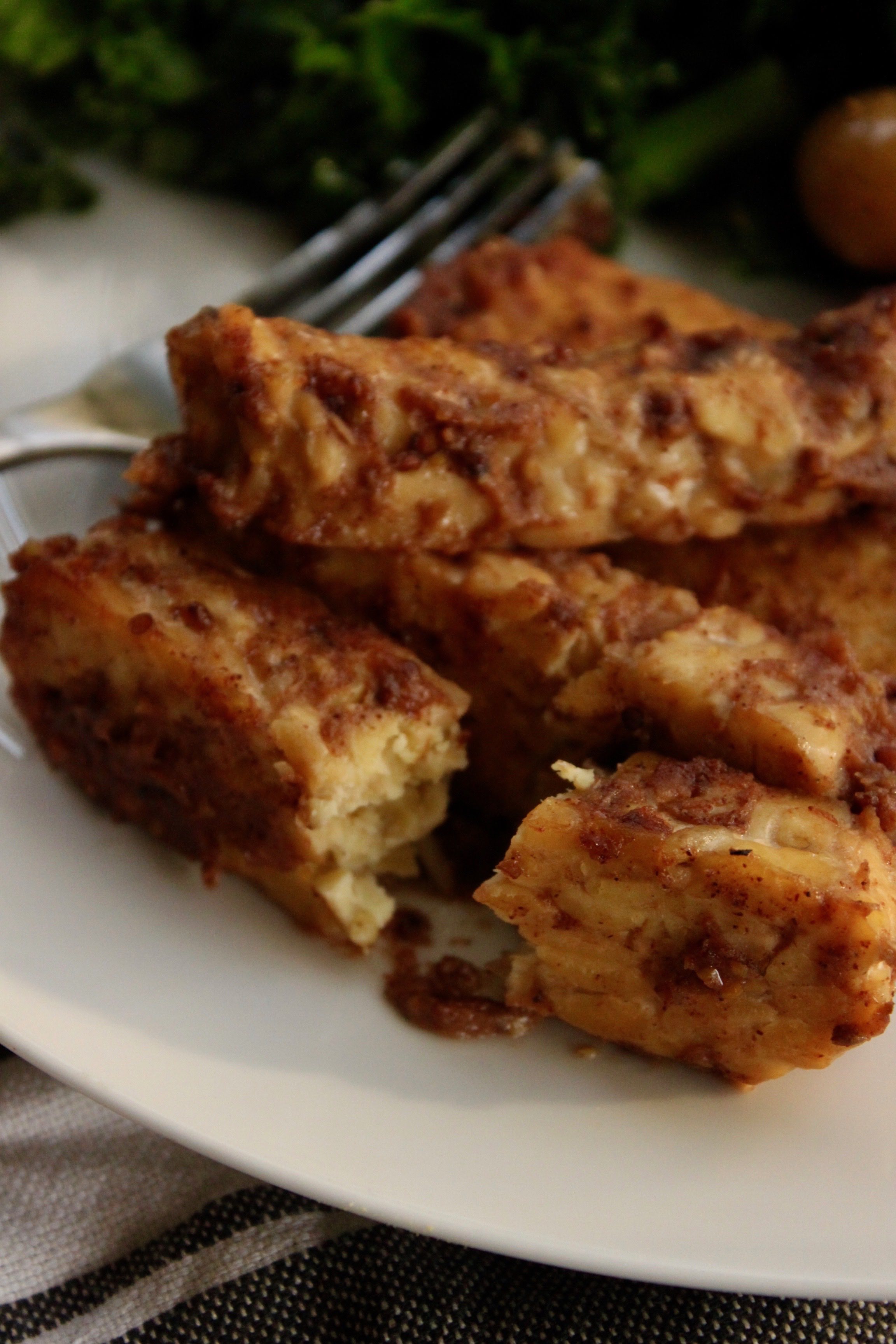 Baked Tempeh With Apple Butter Glaze | Peaceful Dumpling