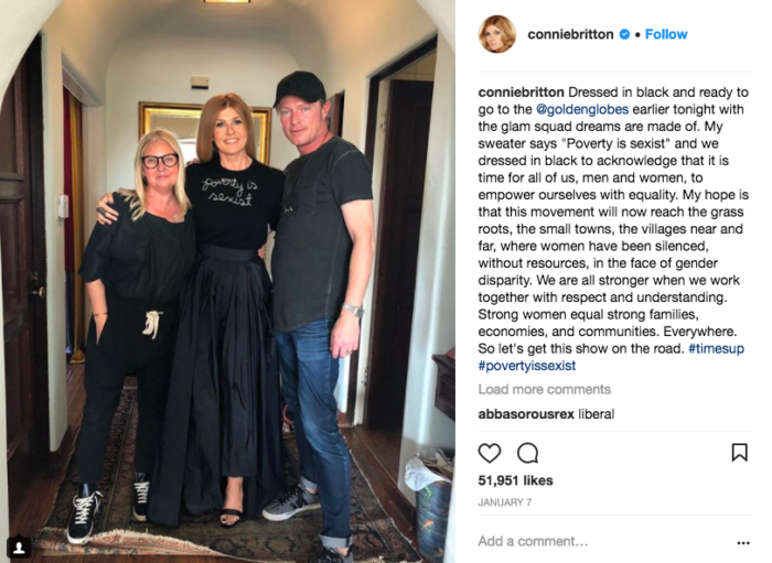 Connie Britton, Poverty Is Sexist