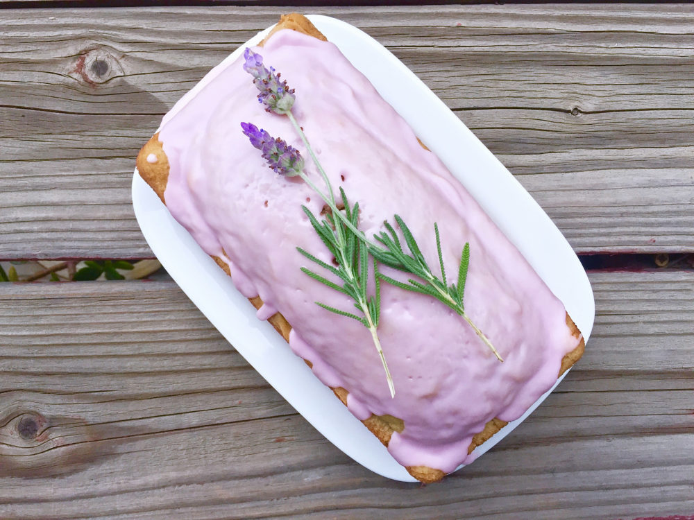 Vegan Lavender Cake with Lemon Drizzle