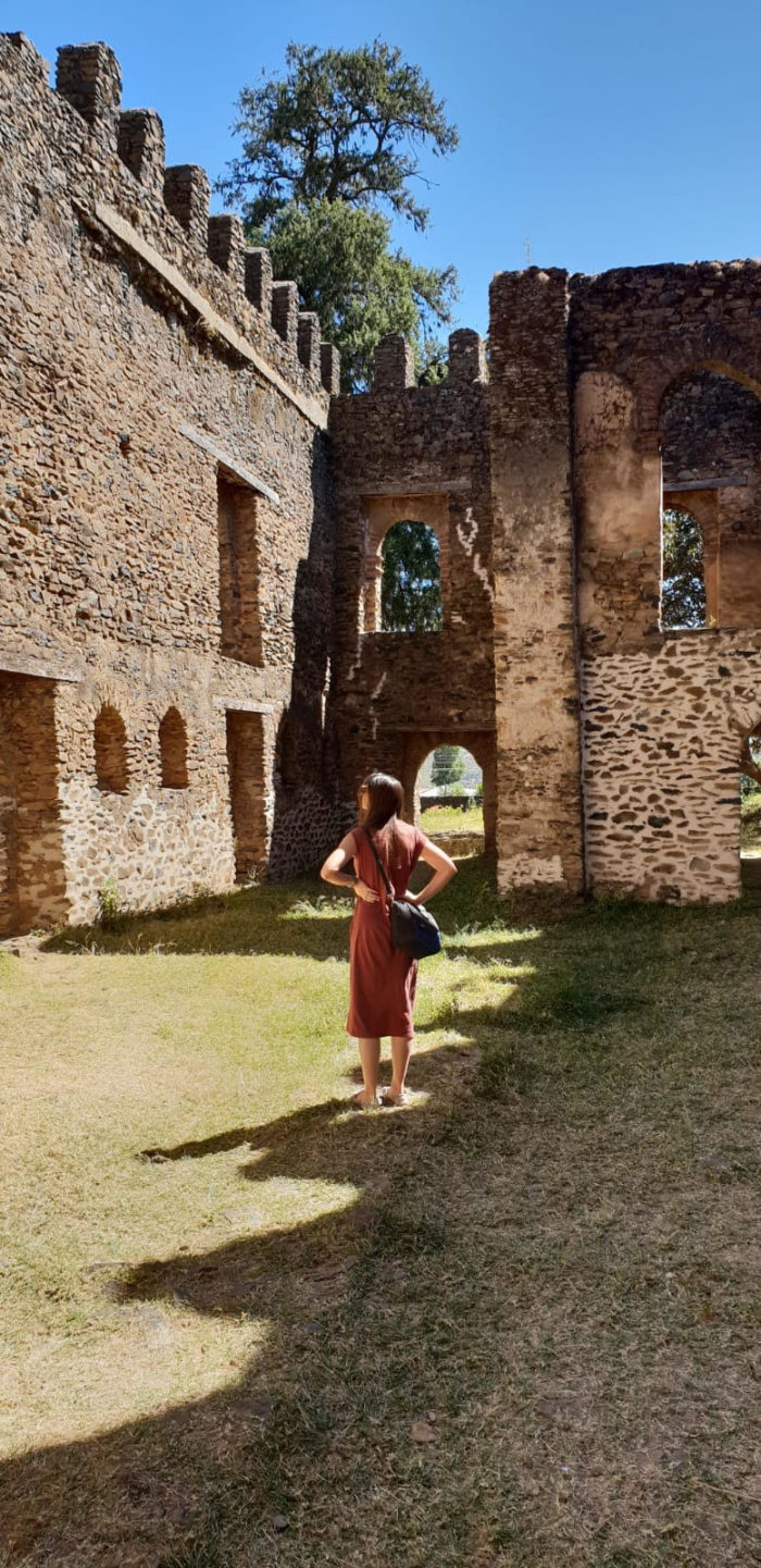 Exploring the royal castle ruins of Gondar, Ethiopia 