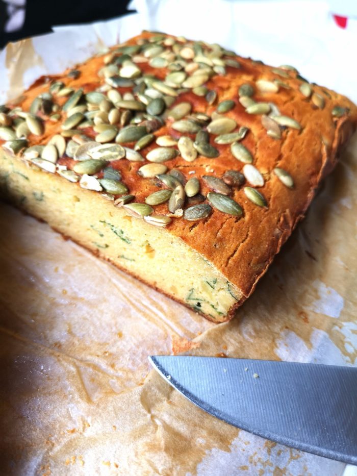 Gluten-Free Vegan Easter Bread With Ramson And Pumpkin Seeds