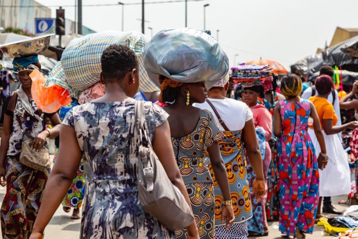 market in abidjan, ivory coast