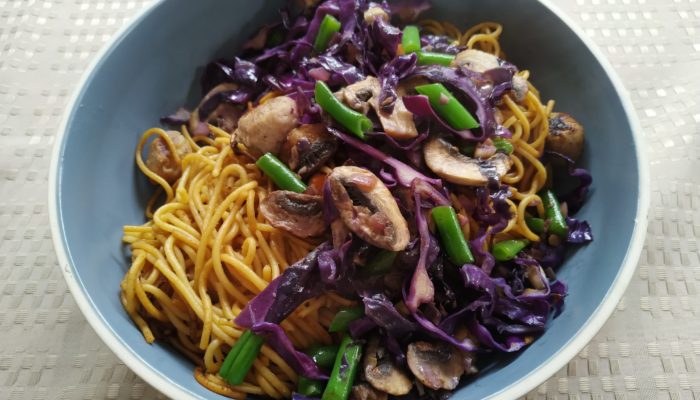 vegan sesame ginger noodles