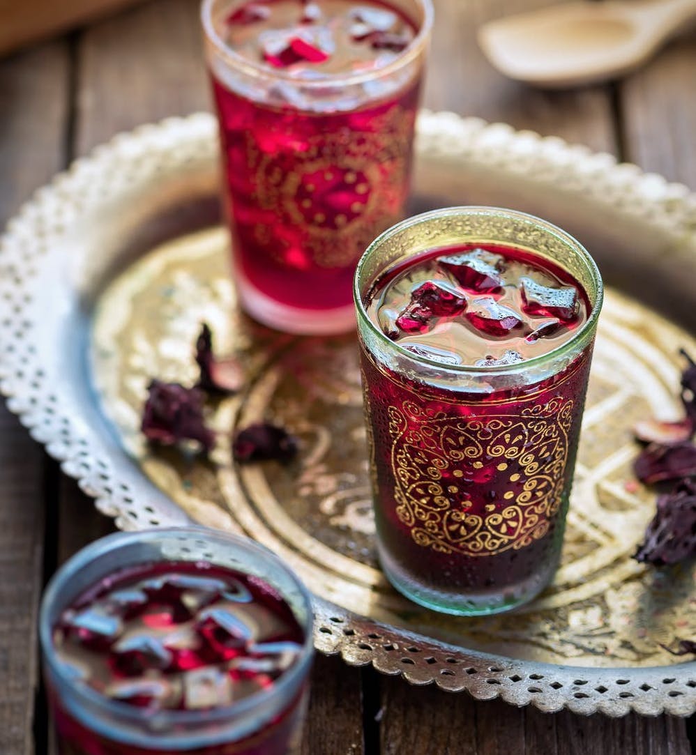 Three cups of Rosehips tea.