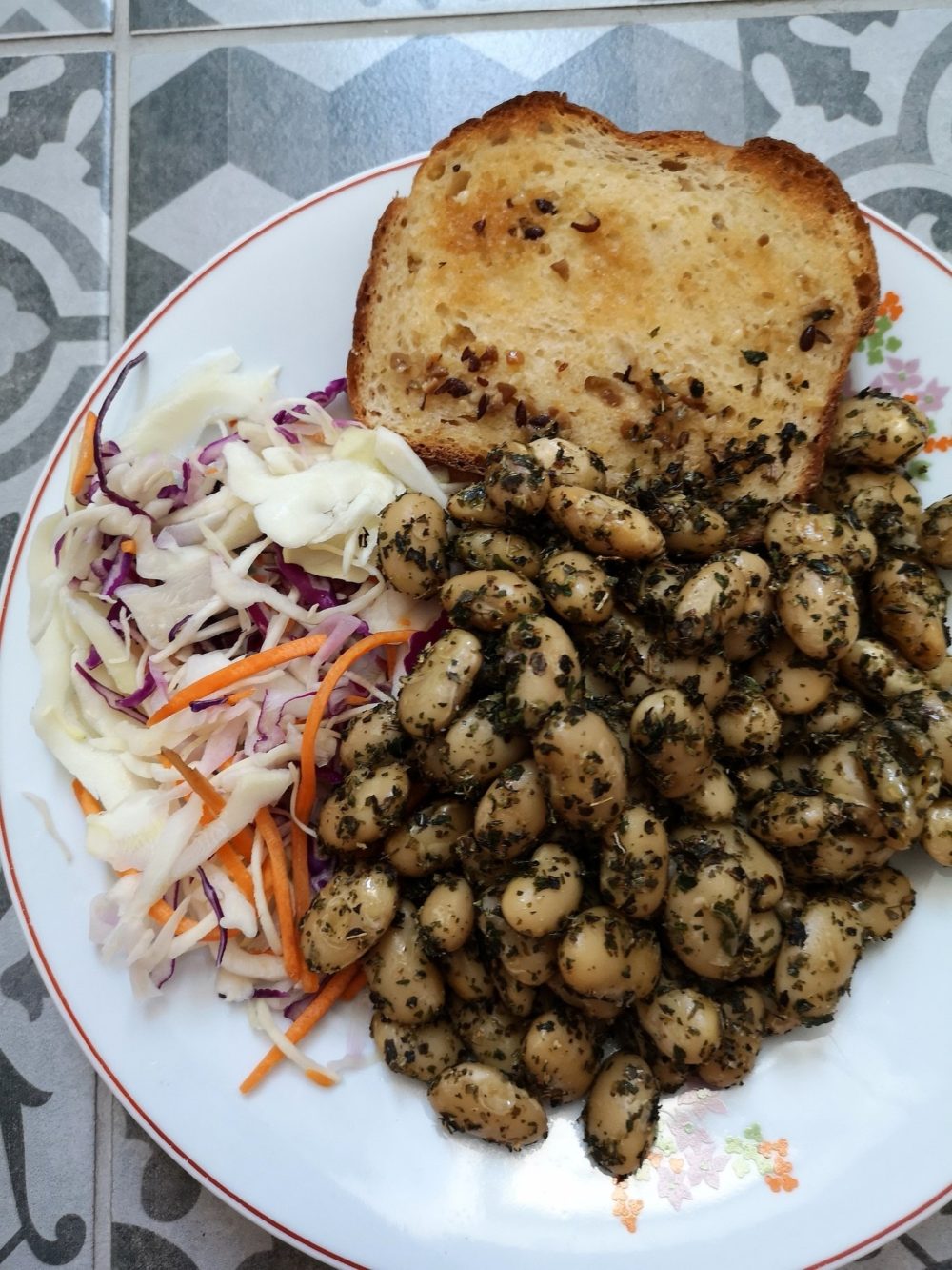 white beans on a plate