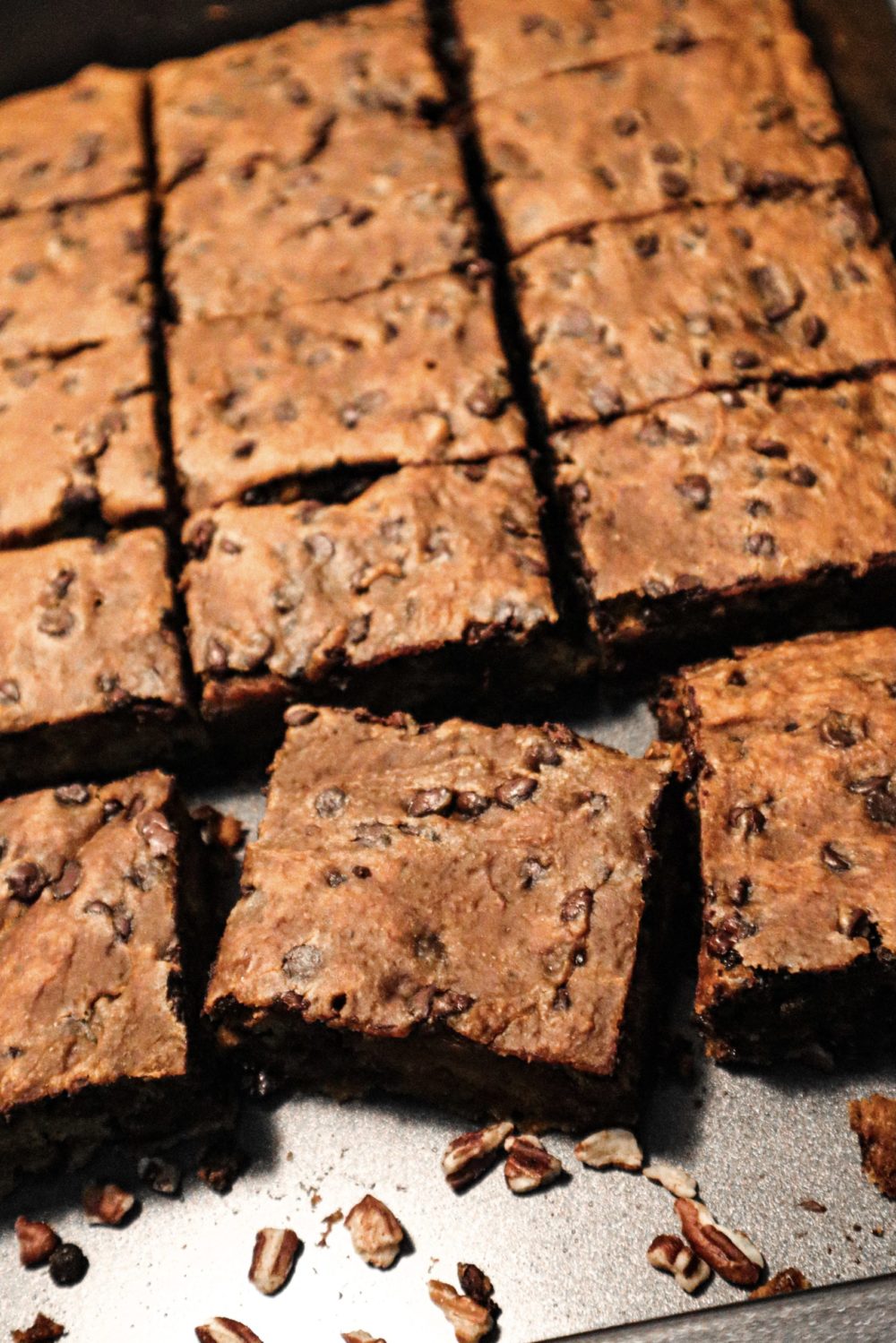 vegan pumpkin chocolate chip blondies