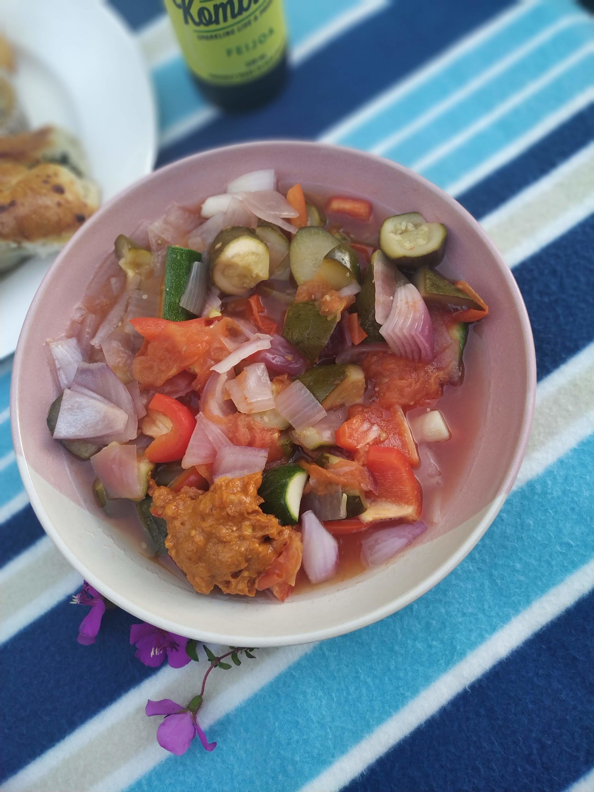 satay vegetables in a bowl