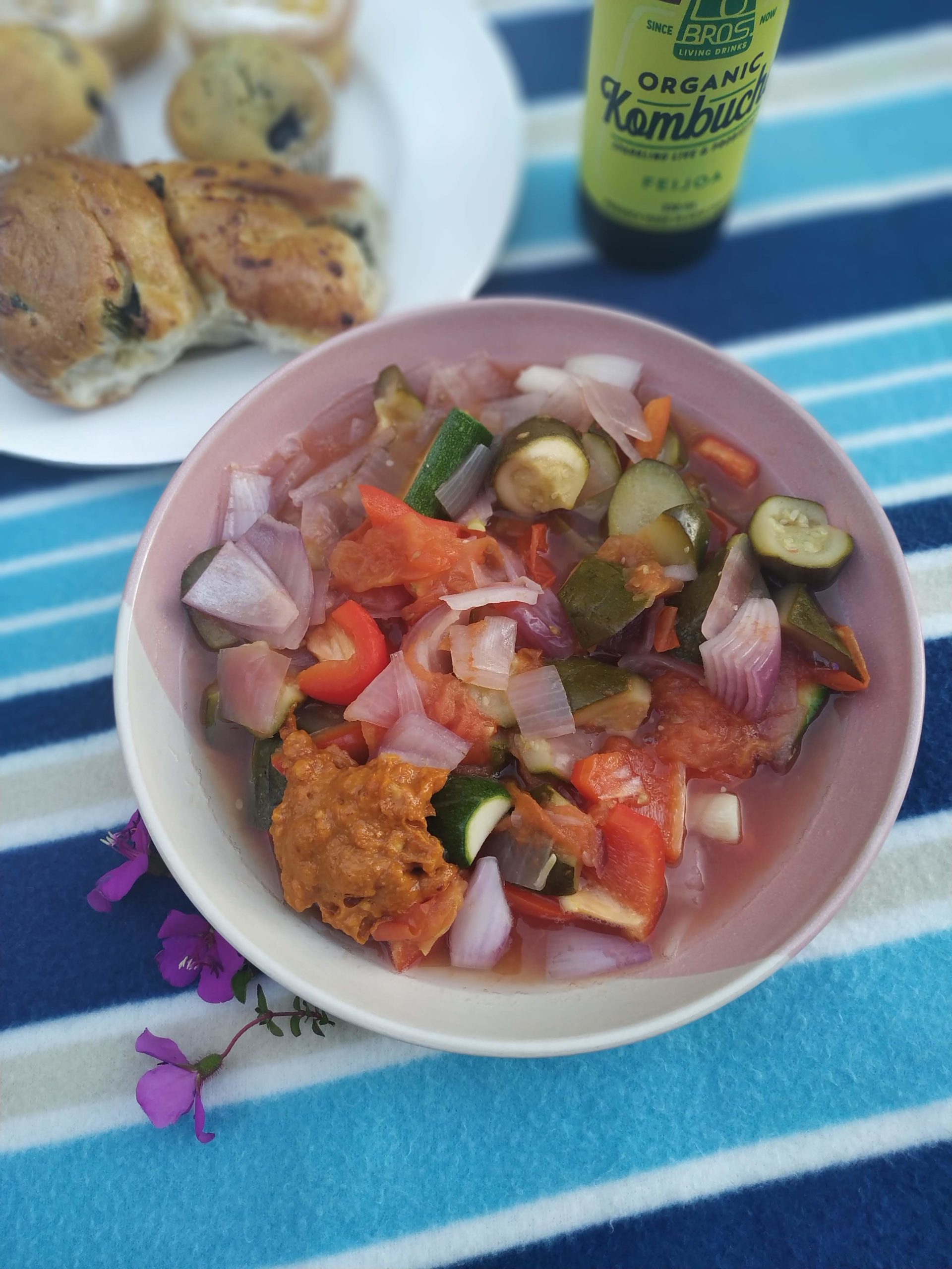 satay vegetables in a bowl