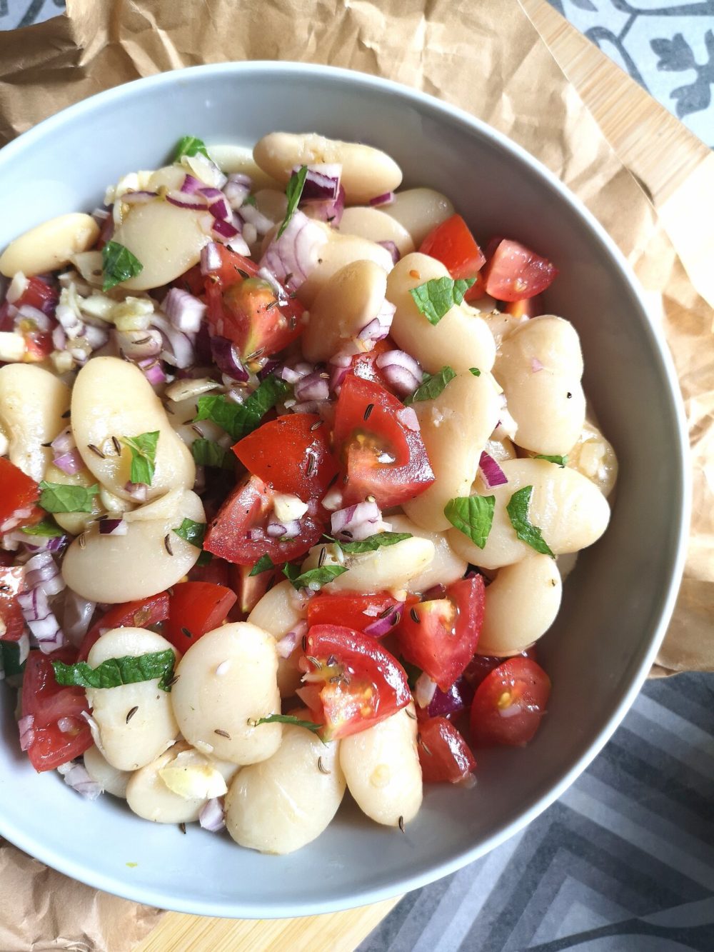 gigantes antipasto in a bowl