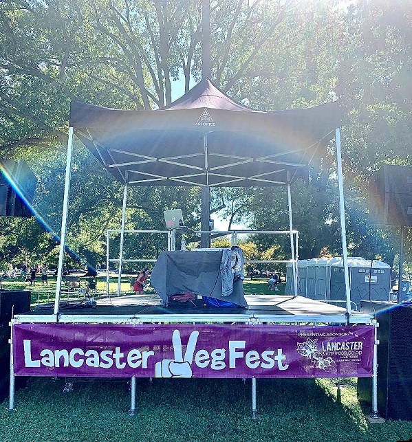 Lancaster vegan food festival DJ booth