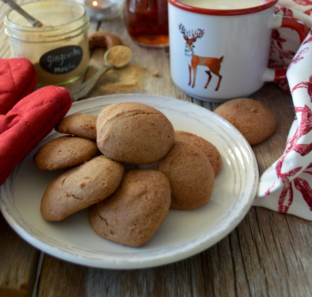 vegan butter cookies on a white plate