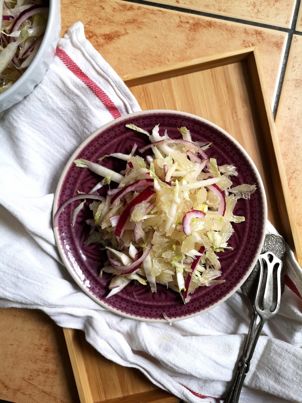 pomelo salad in a dish