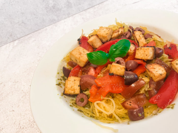 vegan spaghetti squash bowl