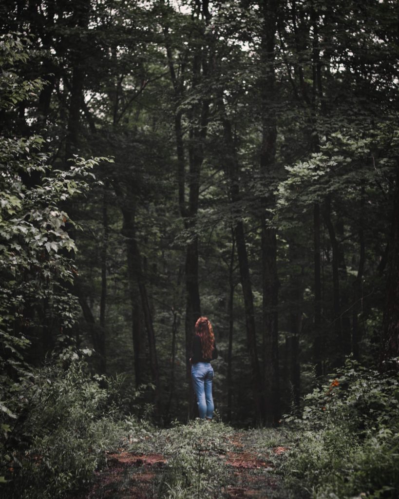 Woman in a forest